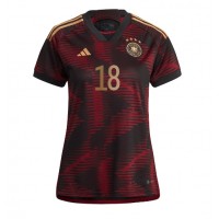 Camiseta Alemania Jonas Hofmann #18 Segunda Equipación Replica Mundial 2022 para mujer mangas cortas